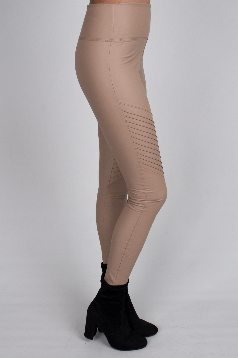 Biker leggings, taupe