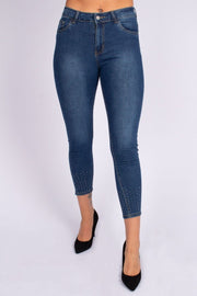 Jeans m. nitter denim