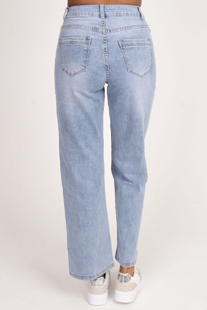 Jeans m. lige ben Denim