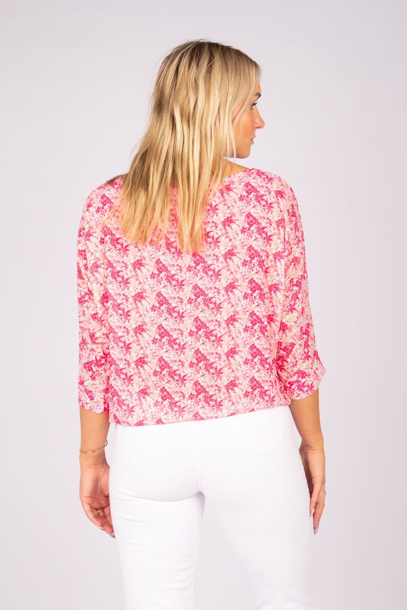 Bluse m. knude Pink