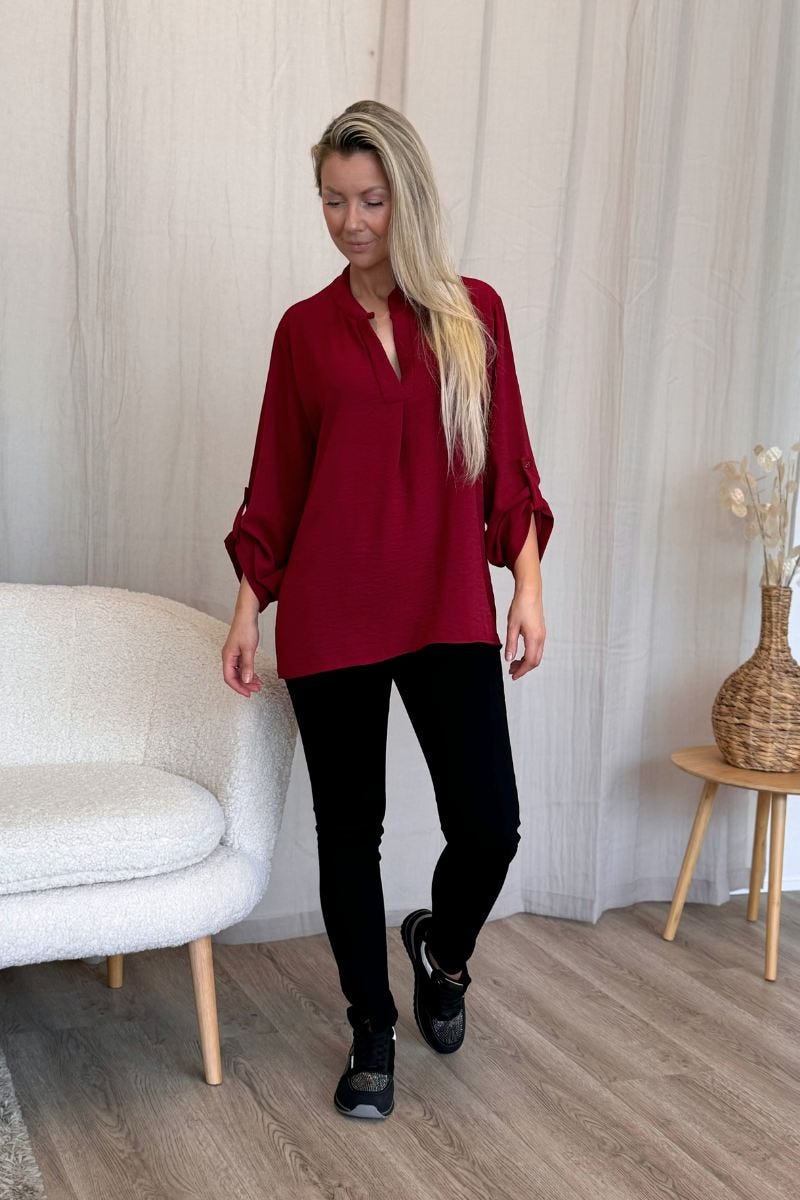 Adeline bluse Wine