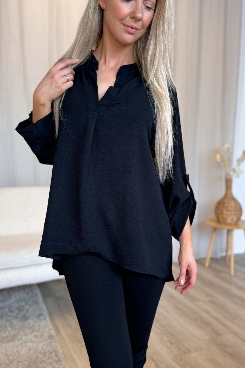 Adeline bluse Sort