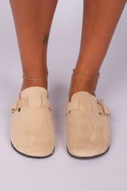 Slippers m. foer Beige