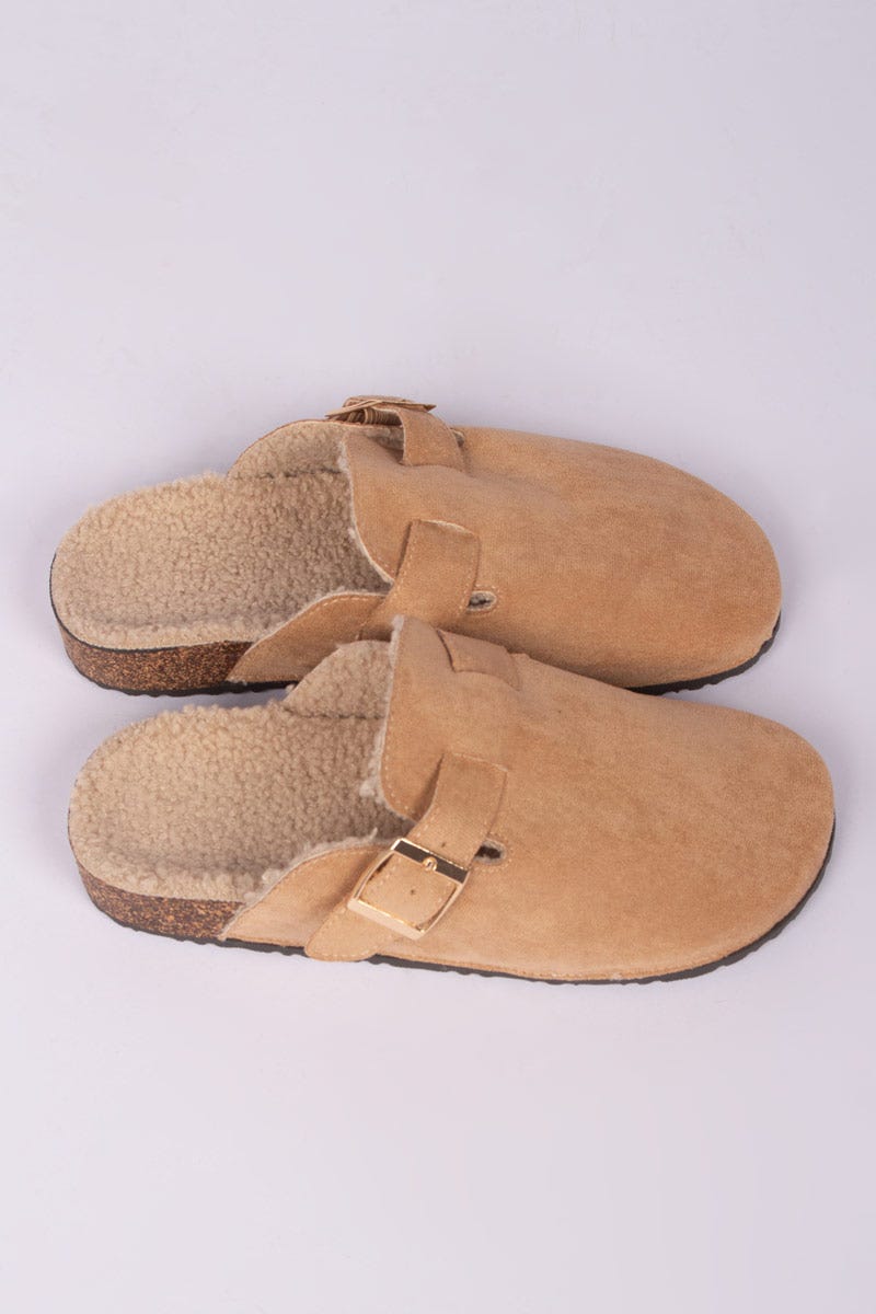 Slippers m. foer Taupe