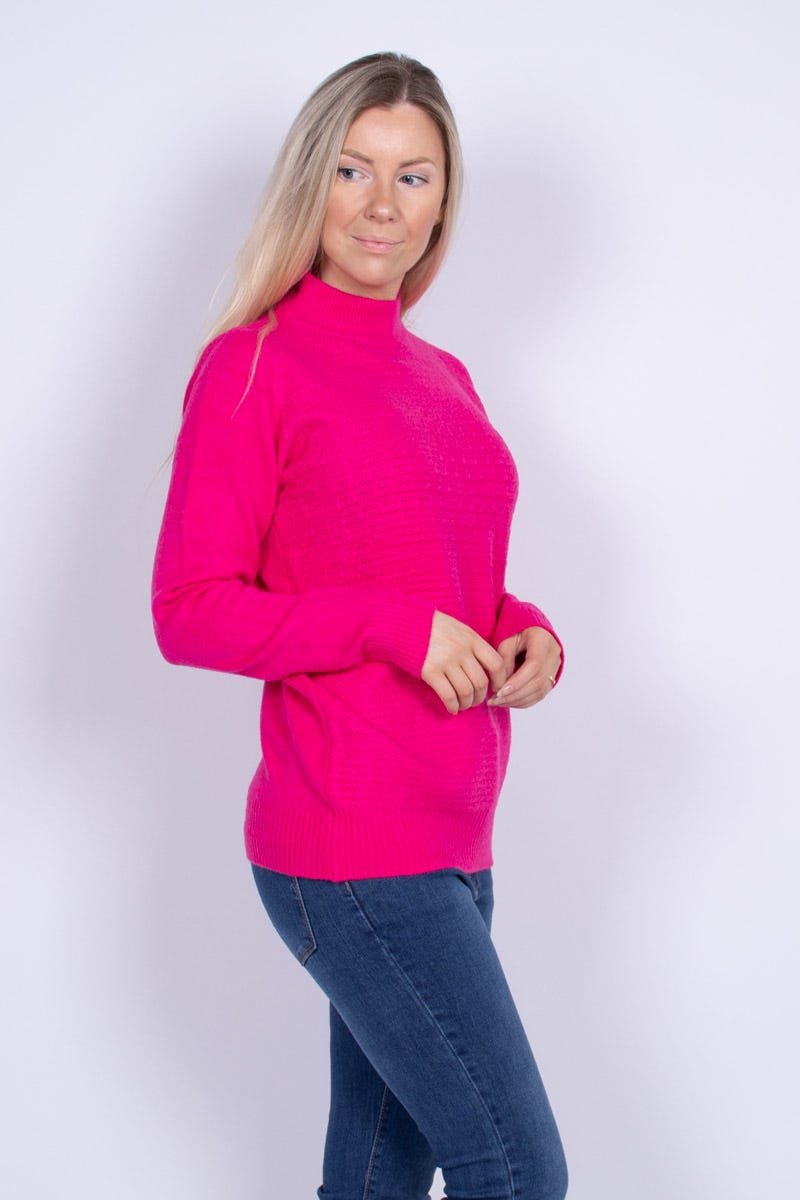 Strik m. turtleneck Pink