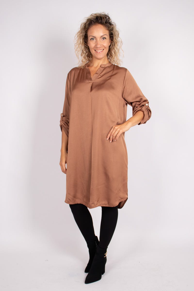 Tunika i silklook Camel