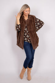 Faux fur vest Brun