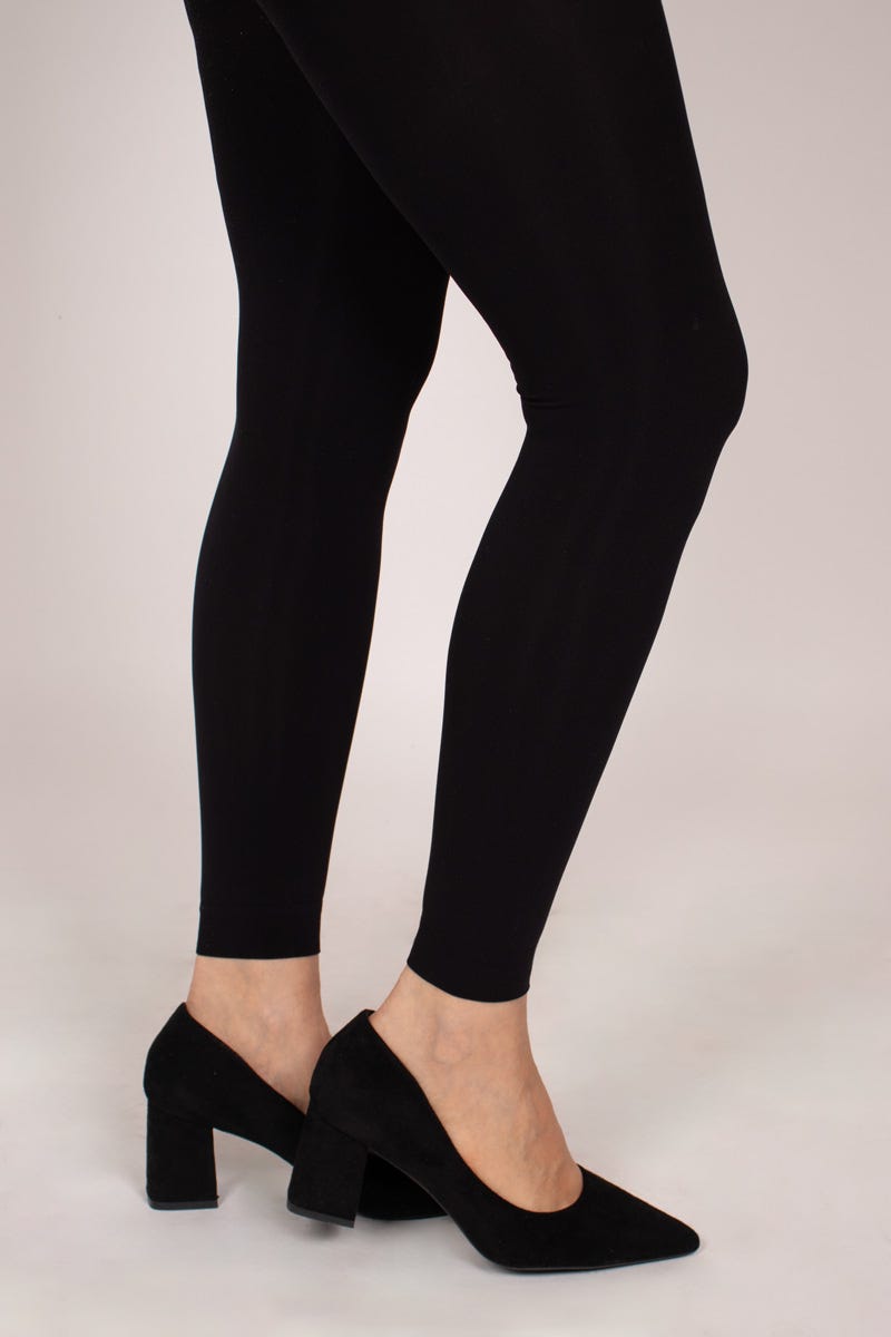 Microfiber leggings Sort