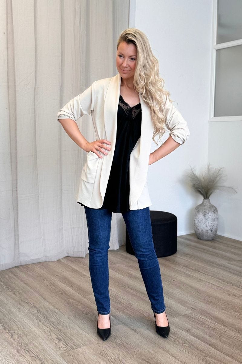 Lang blazer Beige