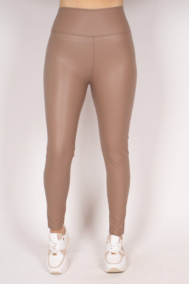 Coatede leggings Taupe