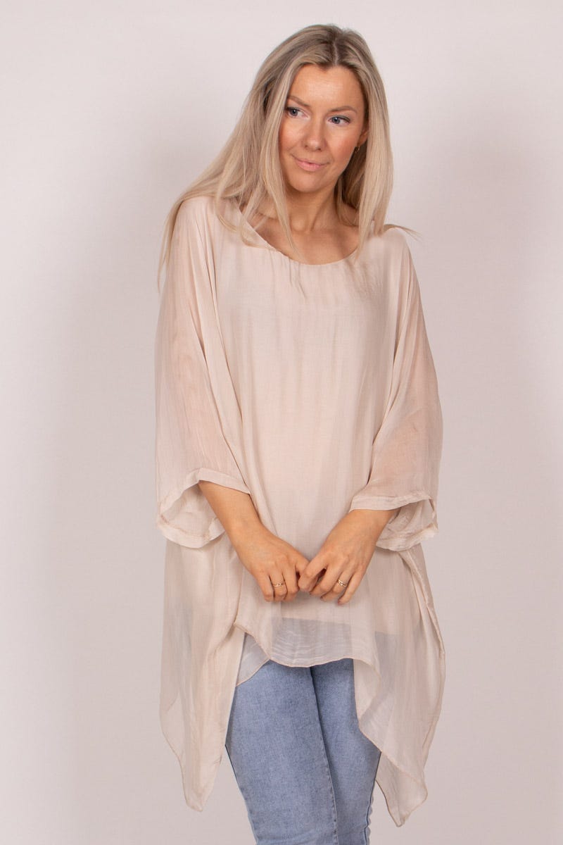 Tunika m. batwing Beige