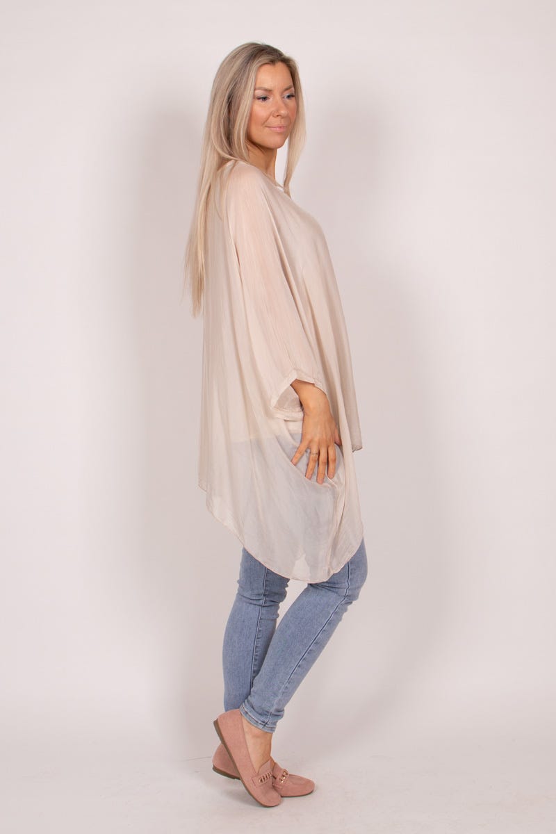 Tunika m. batwing Beige