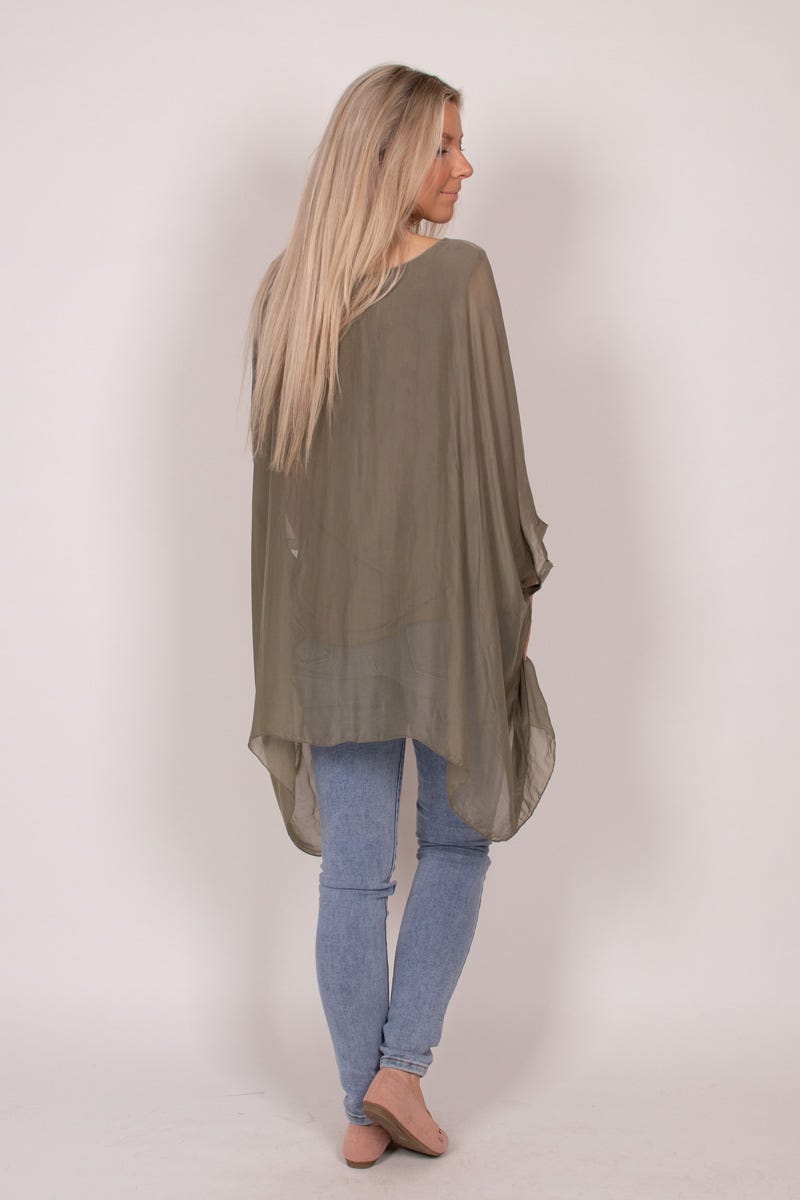 Tunika m. batwing Khaki