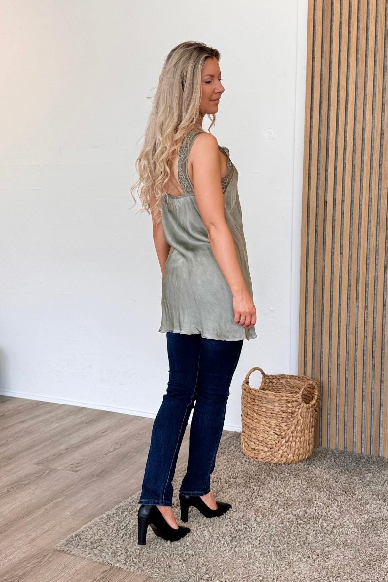 Lang top m. blonder Khaki