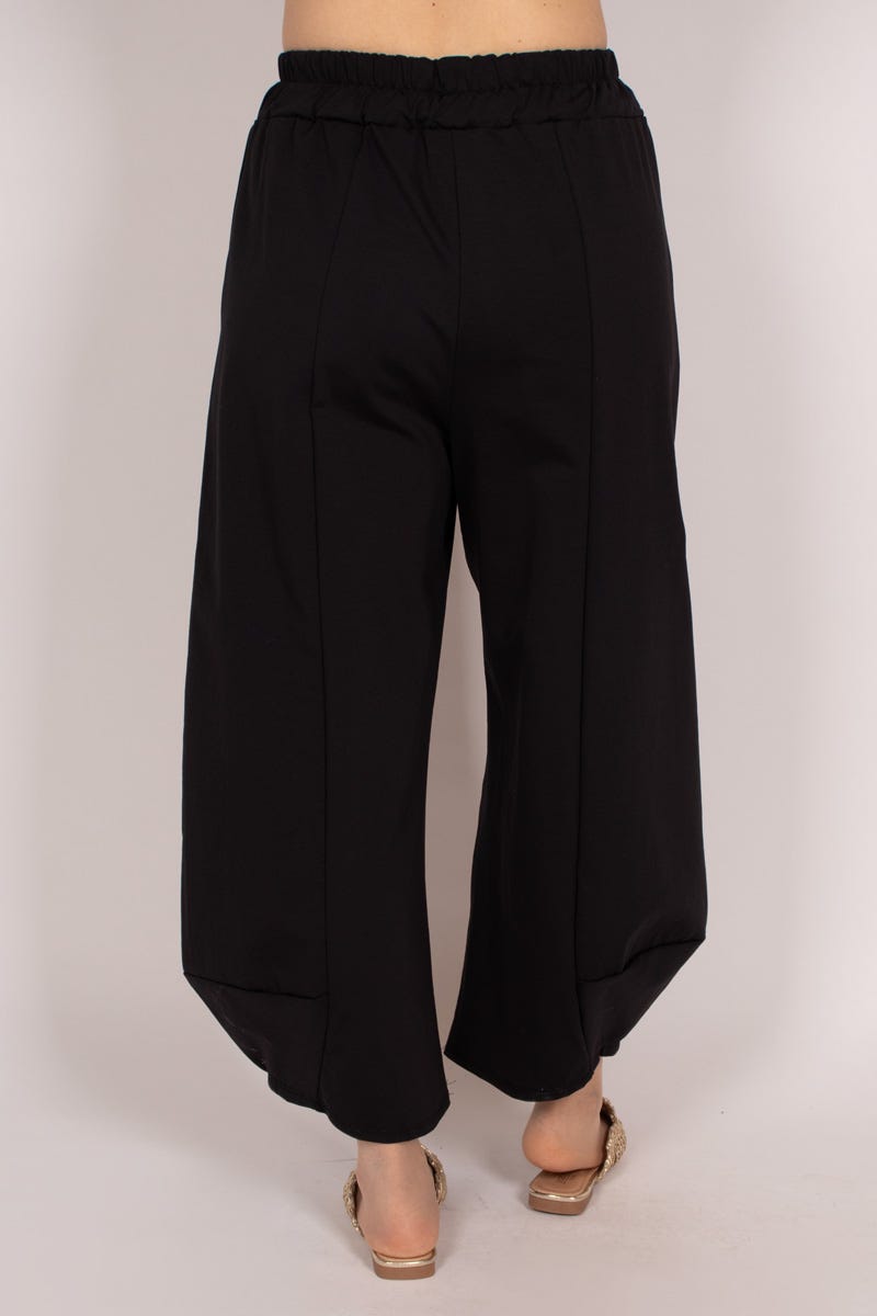 Wide-legged pants Sort