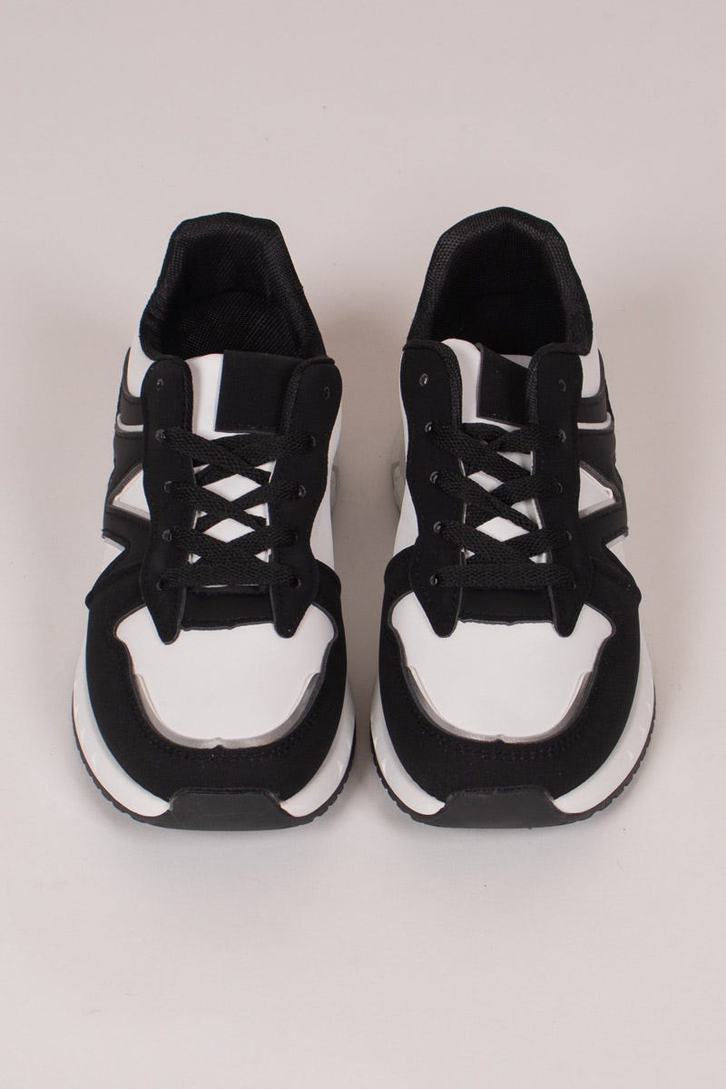 Sneakers m. sølv detaljer Sort