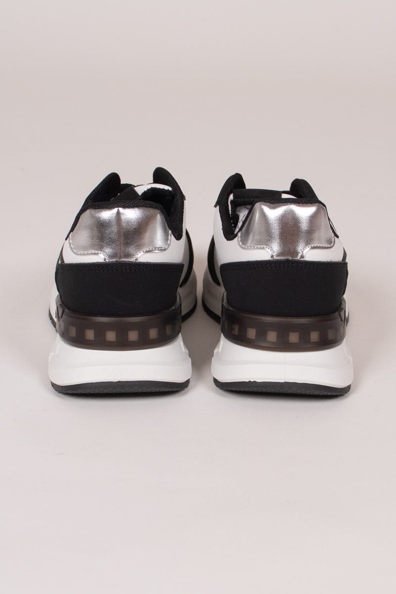 Sneakers m. sølv detaljer Sort