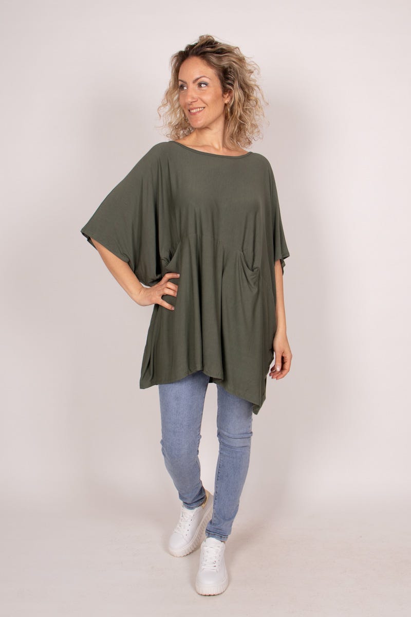 Poncho T-shirt Khaki