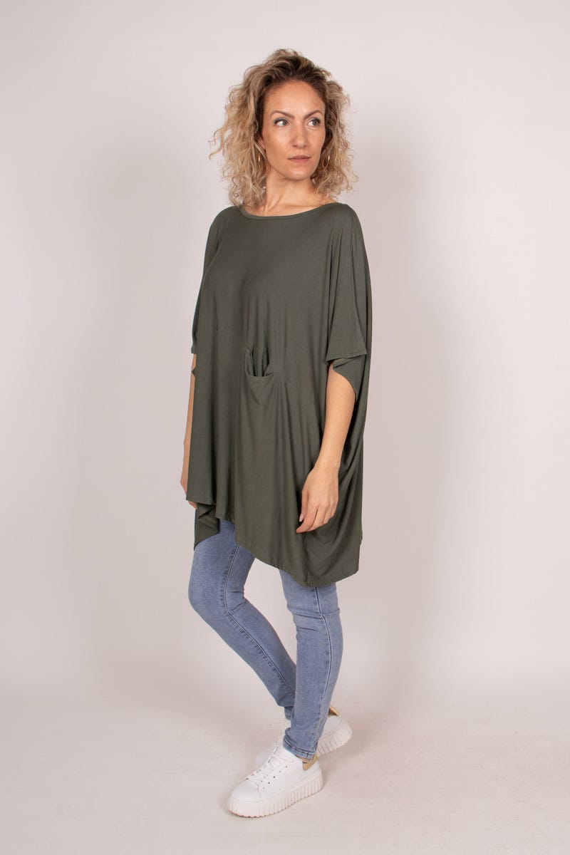 Poncho T-shirt Khaki