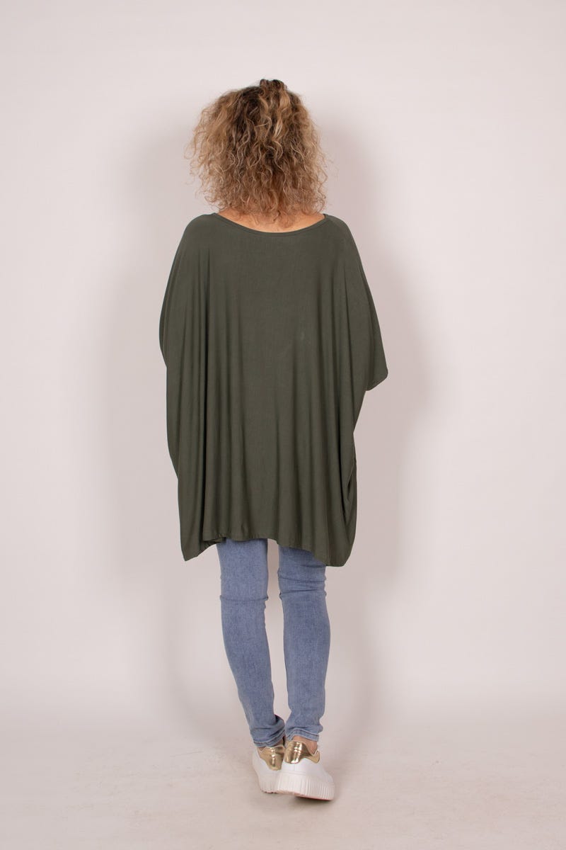 Poncho T-shirt Khaki