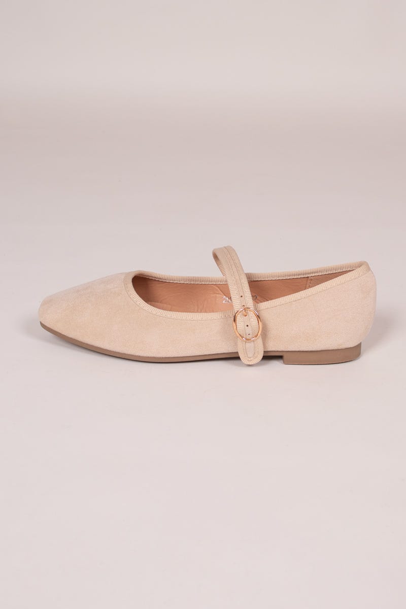 Ballerina m. rem Beige