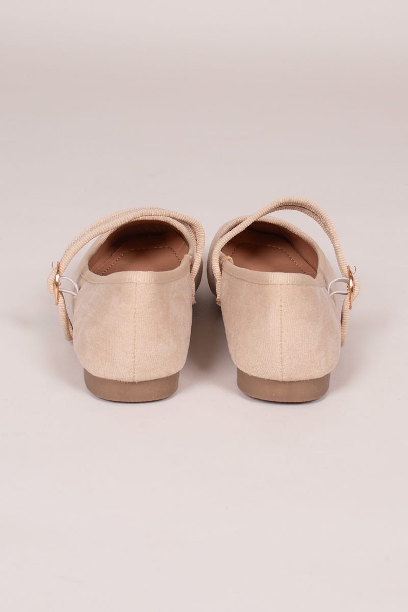 Ballerina m. rem Beige