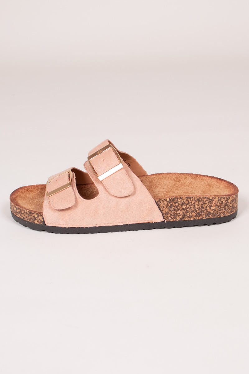 Slippers m. spænder Rosa