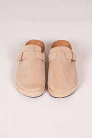 Slippers m. tyk sål Beige