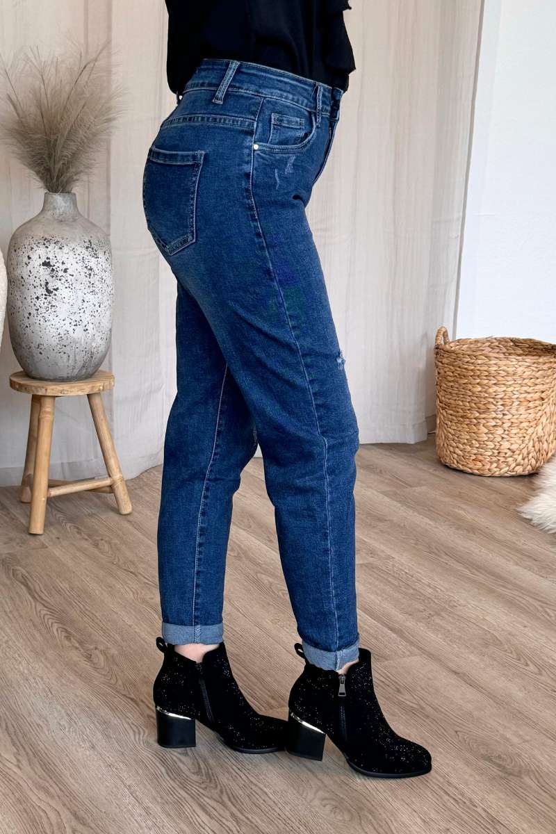 Highwaist jeans m. slid Denim