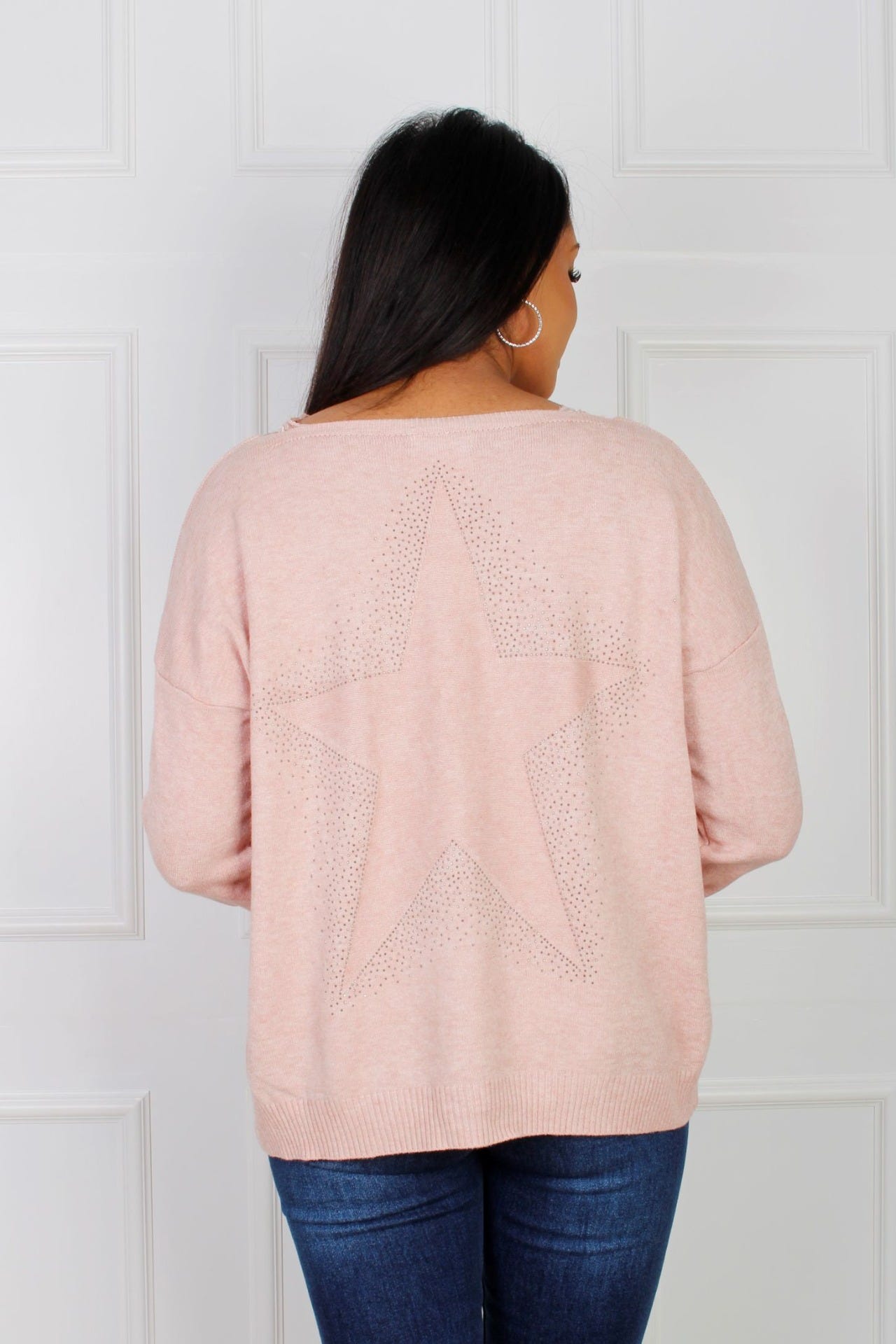 Elana cardigan m. stjerne, Rosa