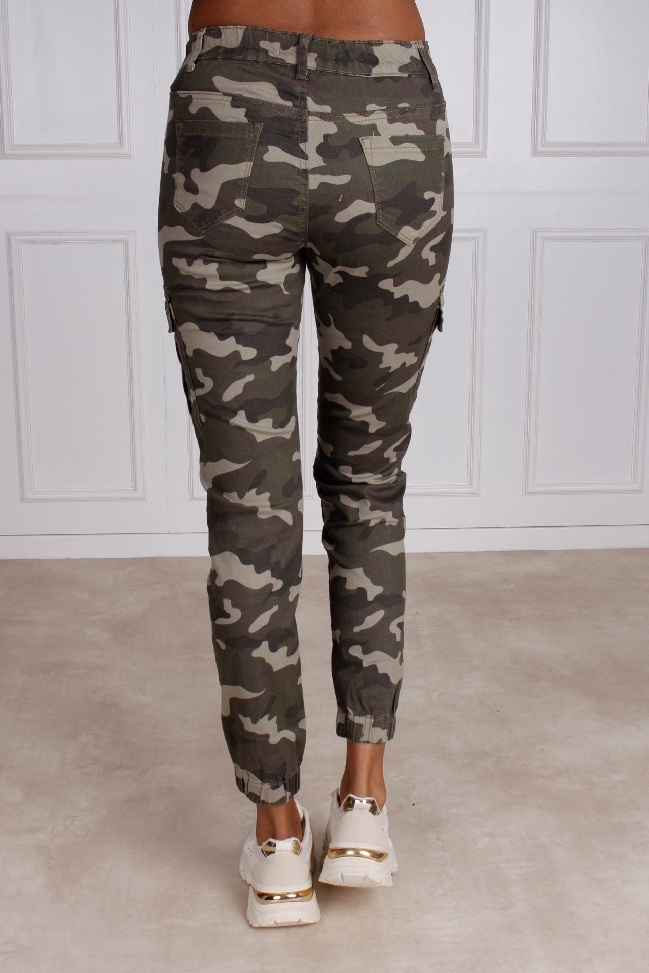 Cargo camouflage jeans, khaki