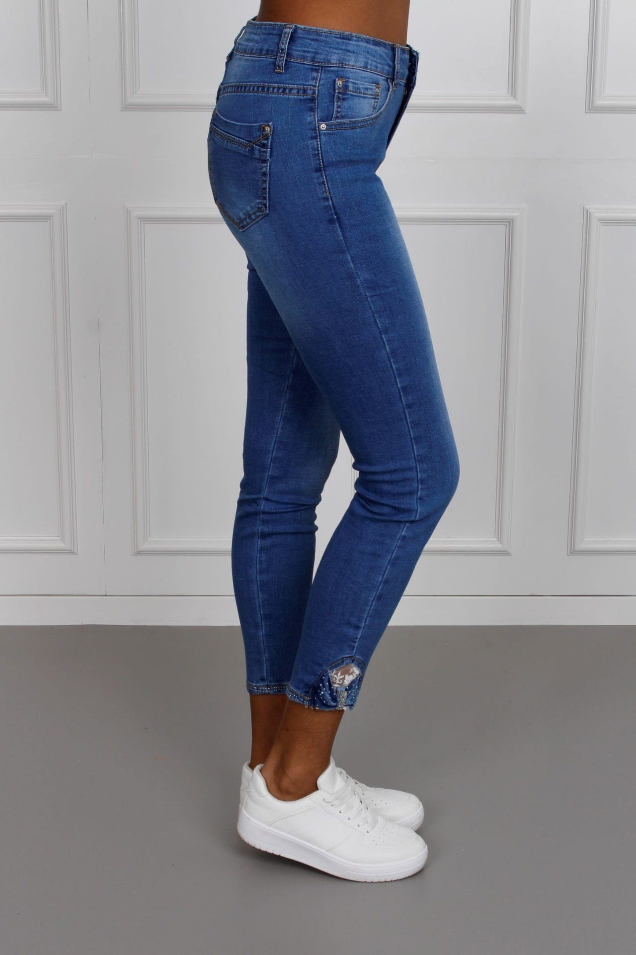 Jeans med blonde detalje