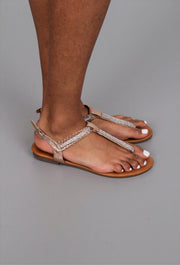 Sandal med similisten, Champagne rosa