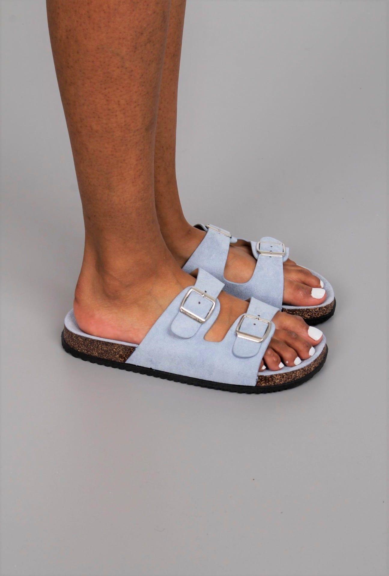 Sandaler med spænder, Sky Blue