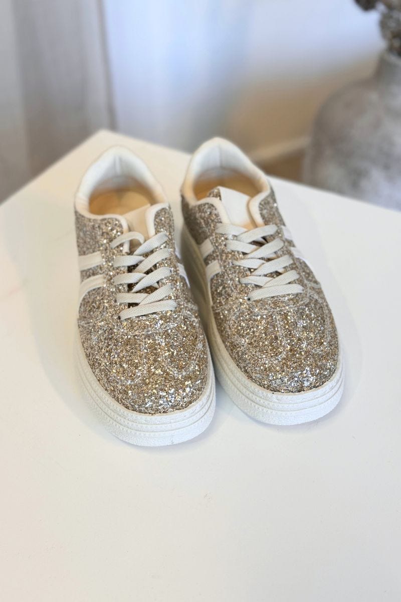 Glimmer sneakers Guld