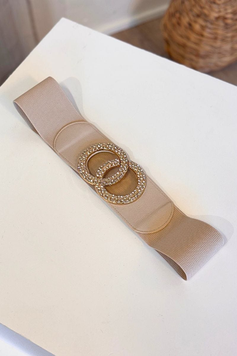 Taljebælte m. similisten Beige