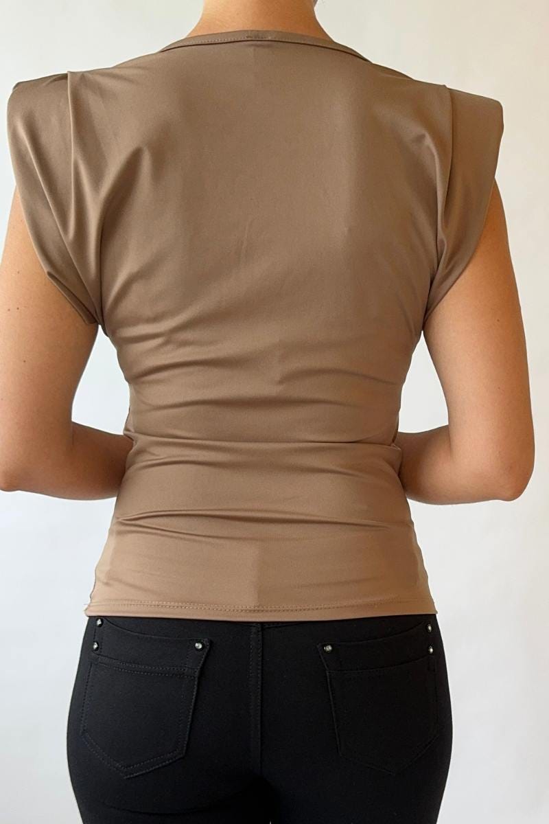 Top i tight fit Camel