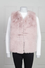 Faux fur vest, pink