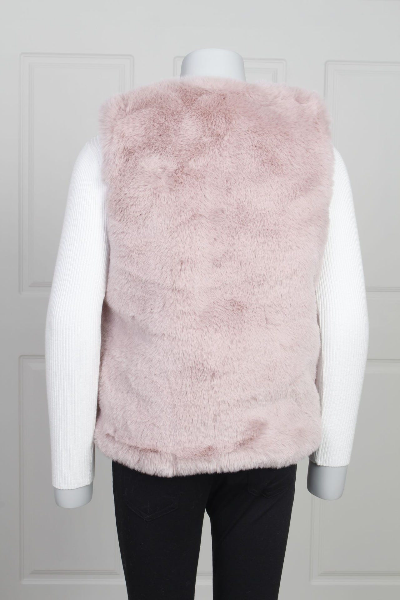 Faux fur vest, pink