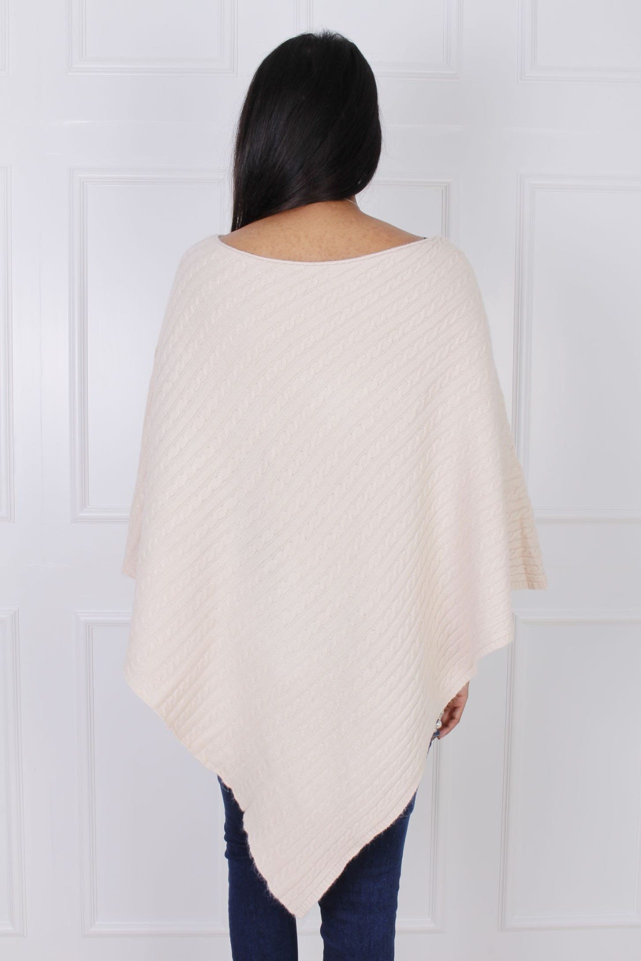 Strik poncho, beige