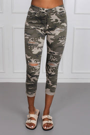 Camouflage jeans m. nitter