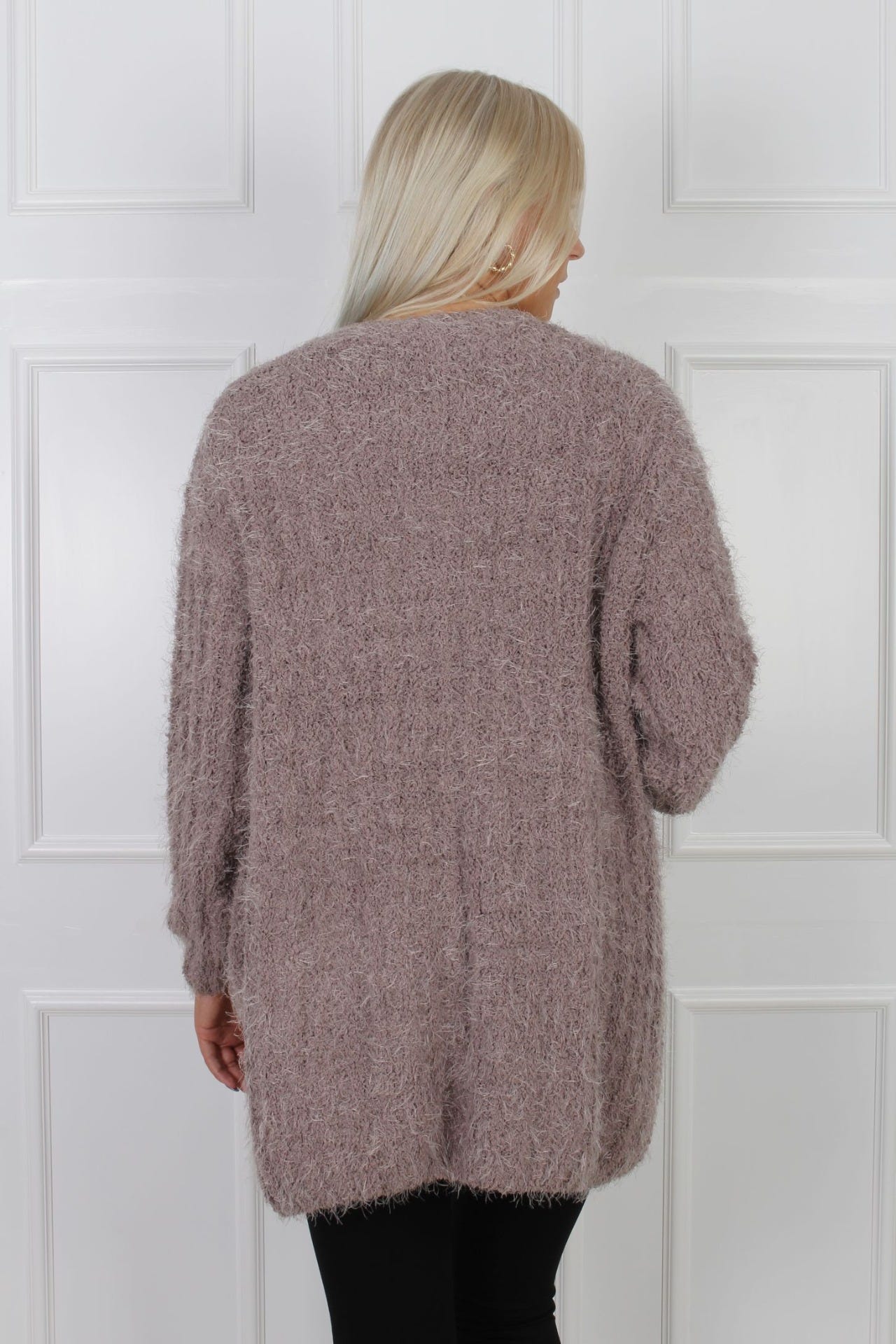 Blød cardigan, taupe