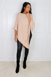 Strik poncho, rosa