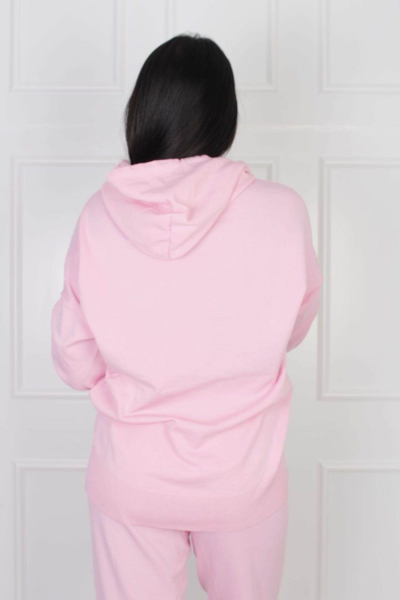 Hoodie med lommer, pink