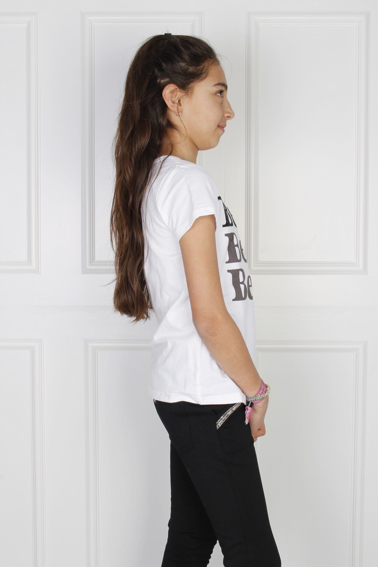 T-shirt med bella motiv, creme