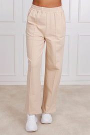 Sweatpants m. vide ben, beige