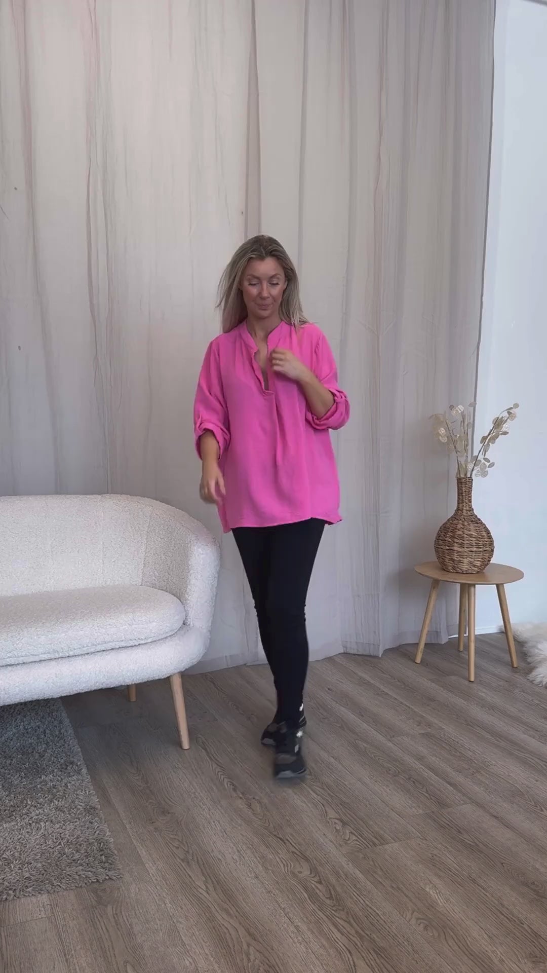 Indlæs video: Adeline bluse Pink